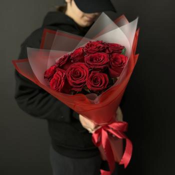 Букеты из красных роз 40 см (Эквадор) артикул  185976