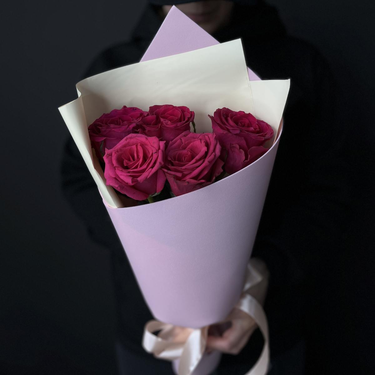 Букеты из розовых роз 40 см (Эквадор) (Артикул  87804)