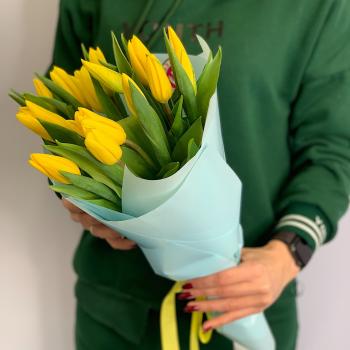 Тюльпаны жёлтые 15 шт код товара: 136890